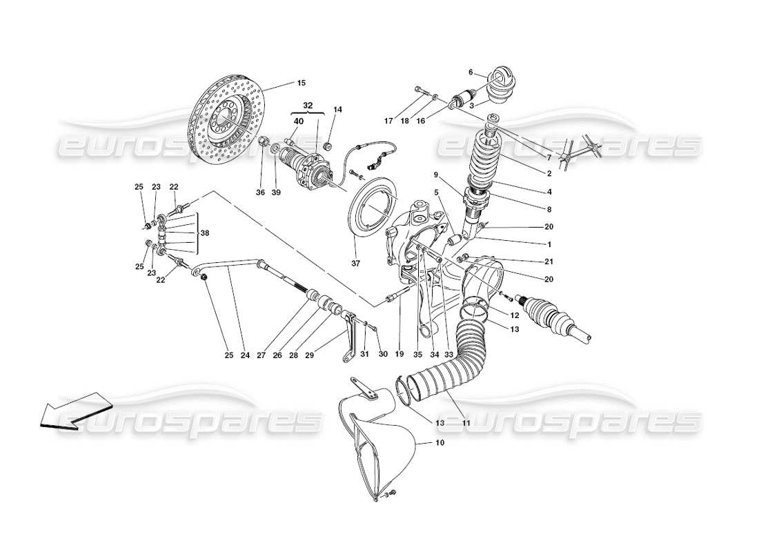 a part diagram from the Ferrari 430 Challenge (2006) parts catalogue
