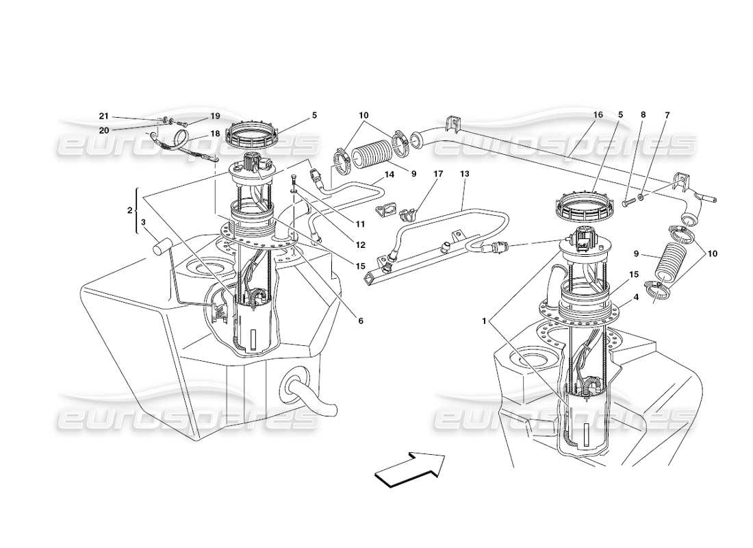 a part diagram from the ferrari 430 challenge (2006) parts catalogue