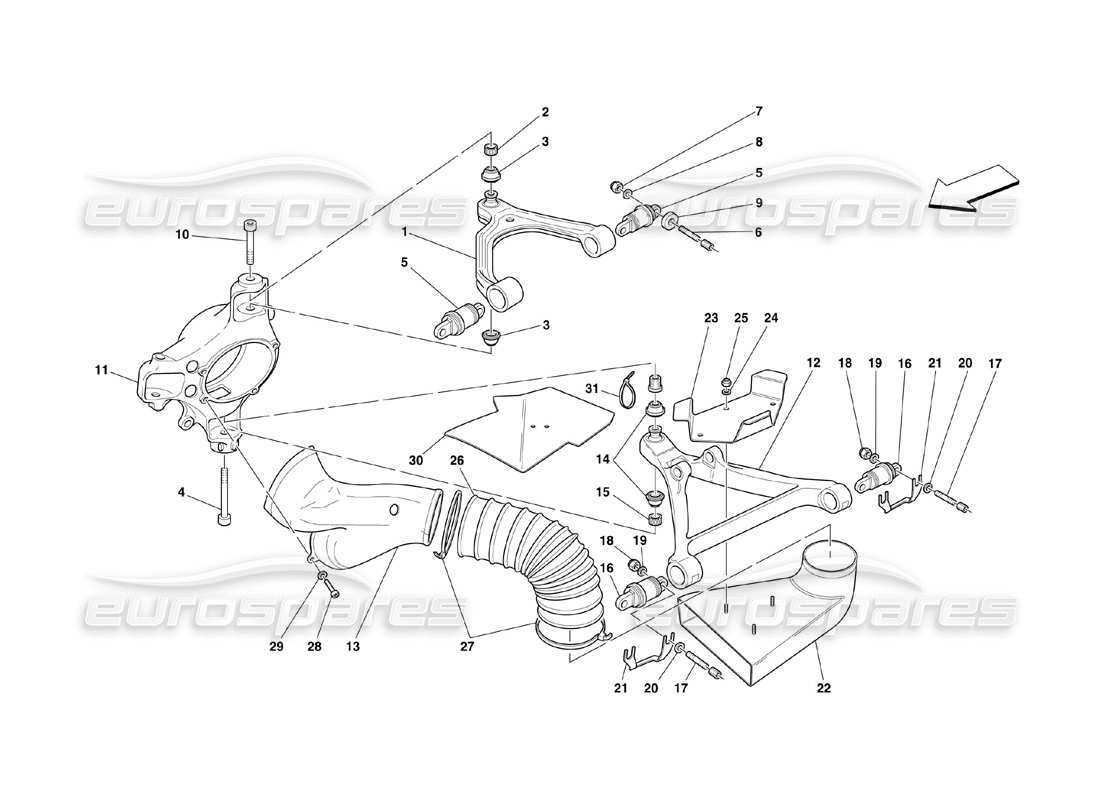 a part diagram from the ferrari 360 parts catalogue