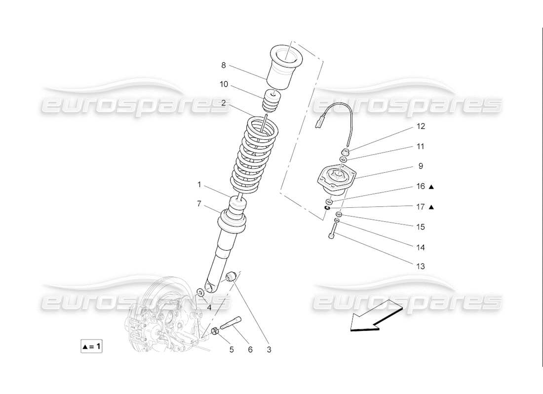 a part diagram from the maserati qtp. (2006) 4.2 f1 parts catalogue
