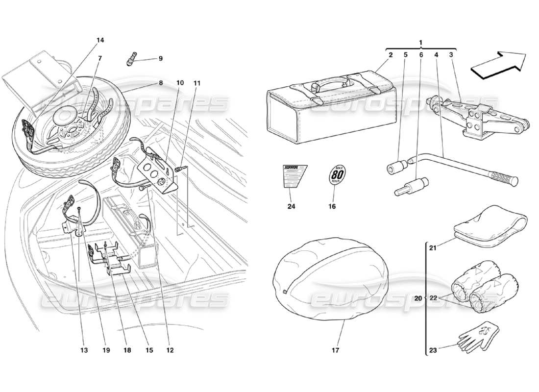 a part diagram from the ferrari 360 parts catalogue