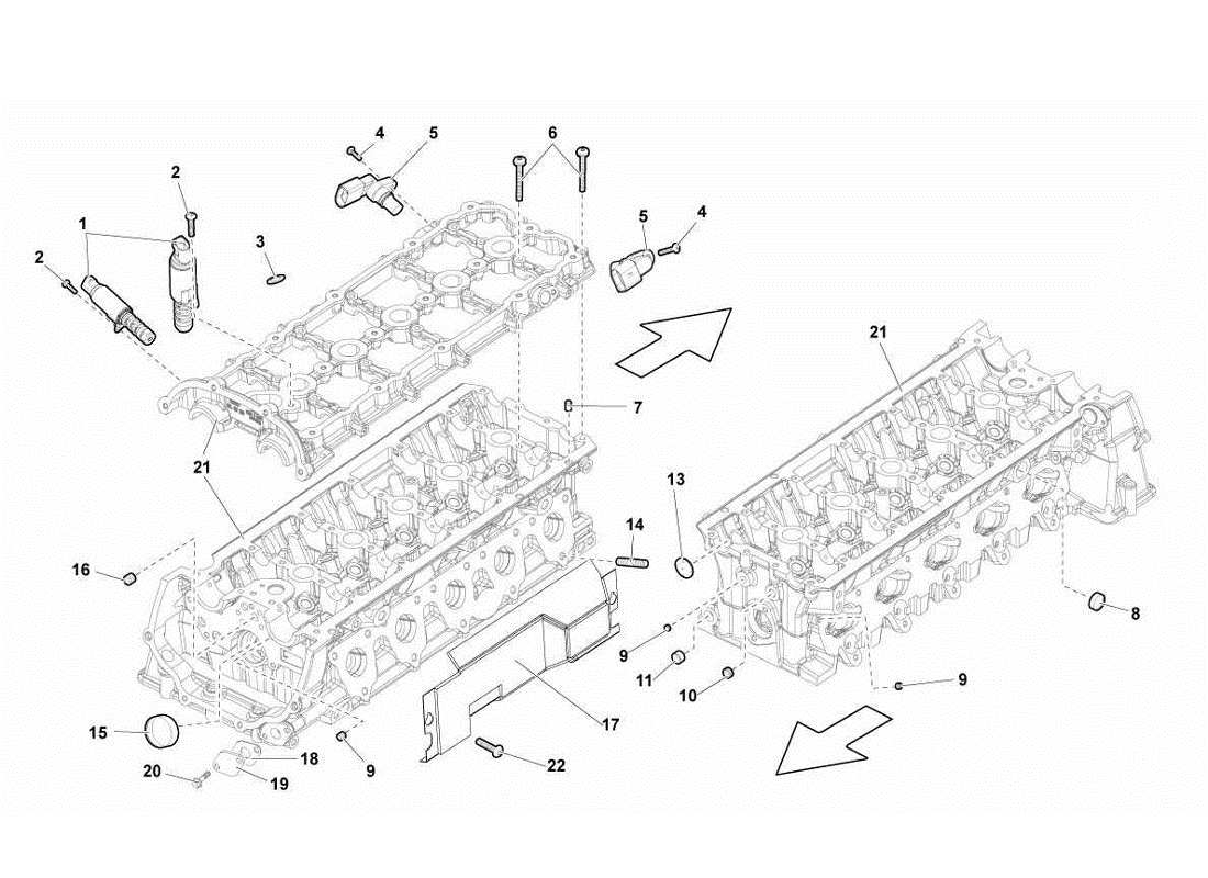 a part diagram from the Lamborghini Gallardo LP560-4s update parts catalogue