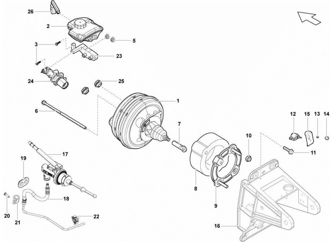 a part diagram from the Lamborghini Gallardo STS II SC parts catalogue