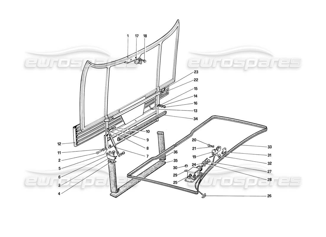 a part diagram from the ferrari mondial 8 (1981) parts catalogue
