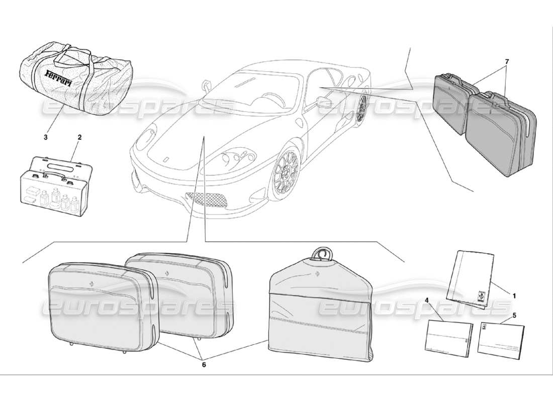 a part diagram from the ferrari 360 challenge stradale parts catalogue