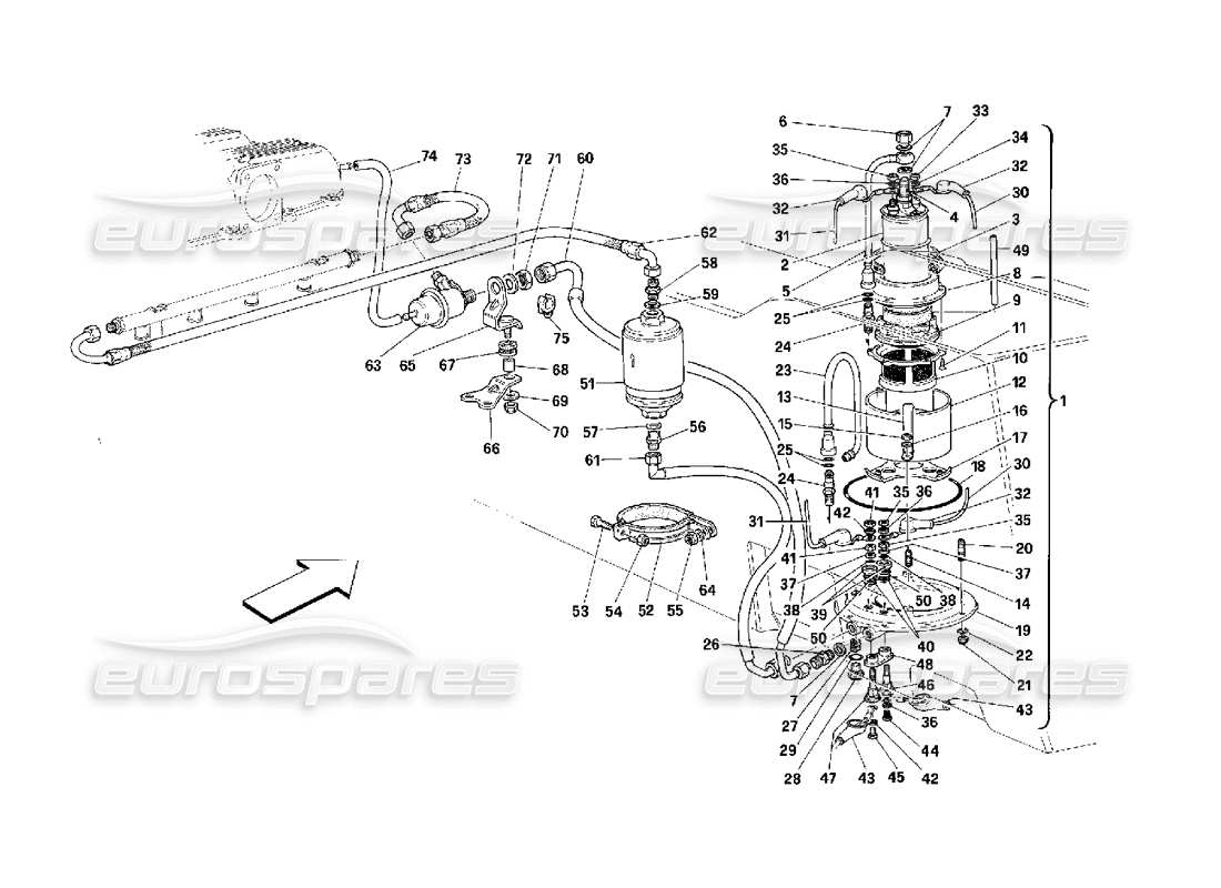 a part diagram from the ferrari 348 parts catalogue