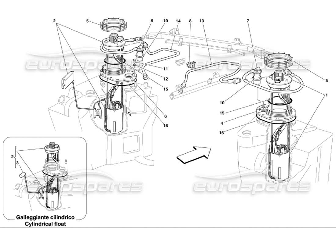 a part diagram from the Ferrari 360 Modena parts catalogue