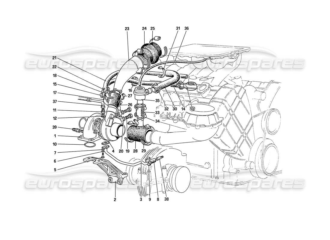 a part diagram from the ferrari 208 parts catalogue