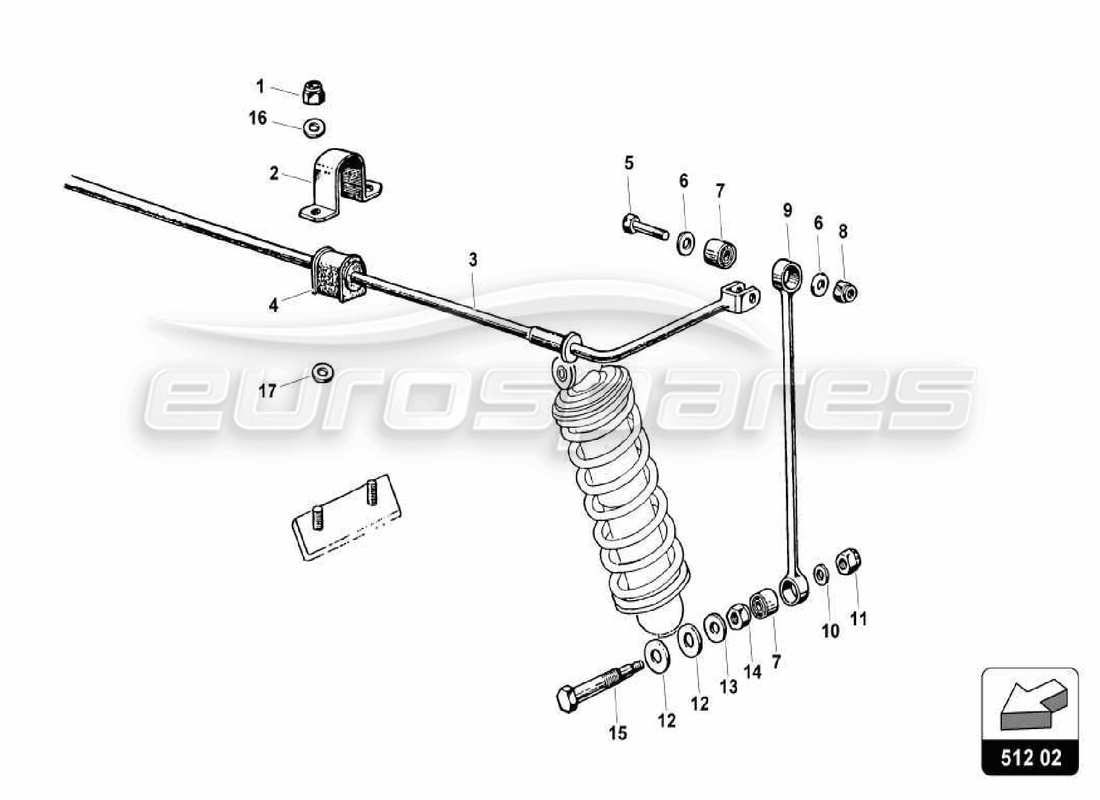 a part diagram from the lamborghini miura p400s parts catalogue