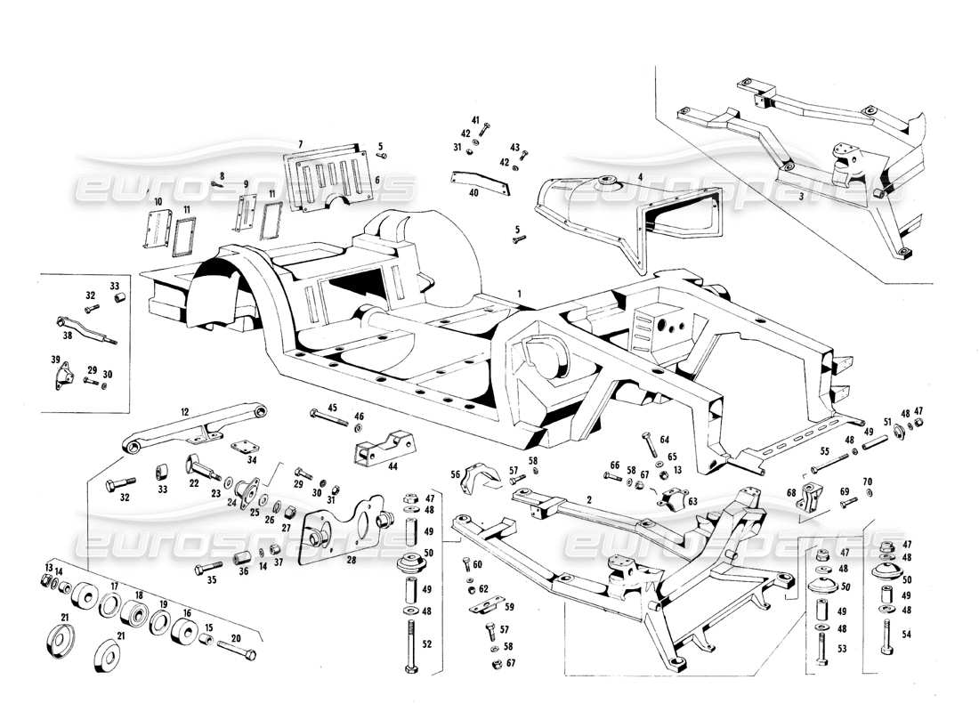 maserati mexico frame parts diagram