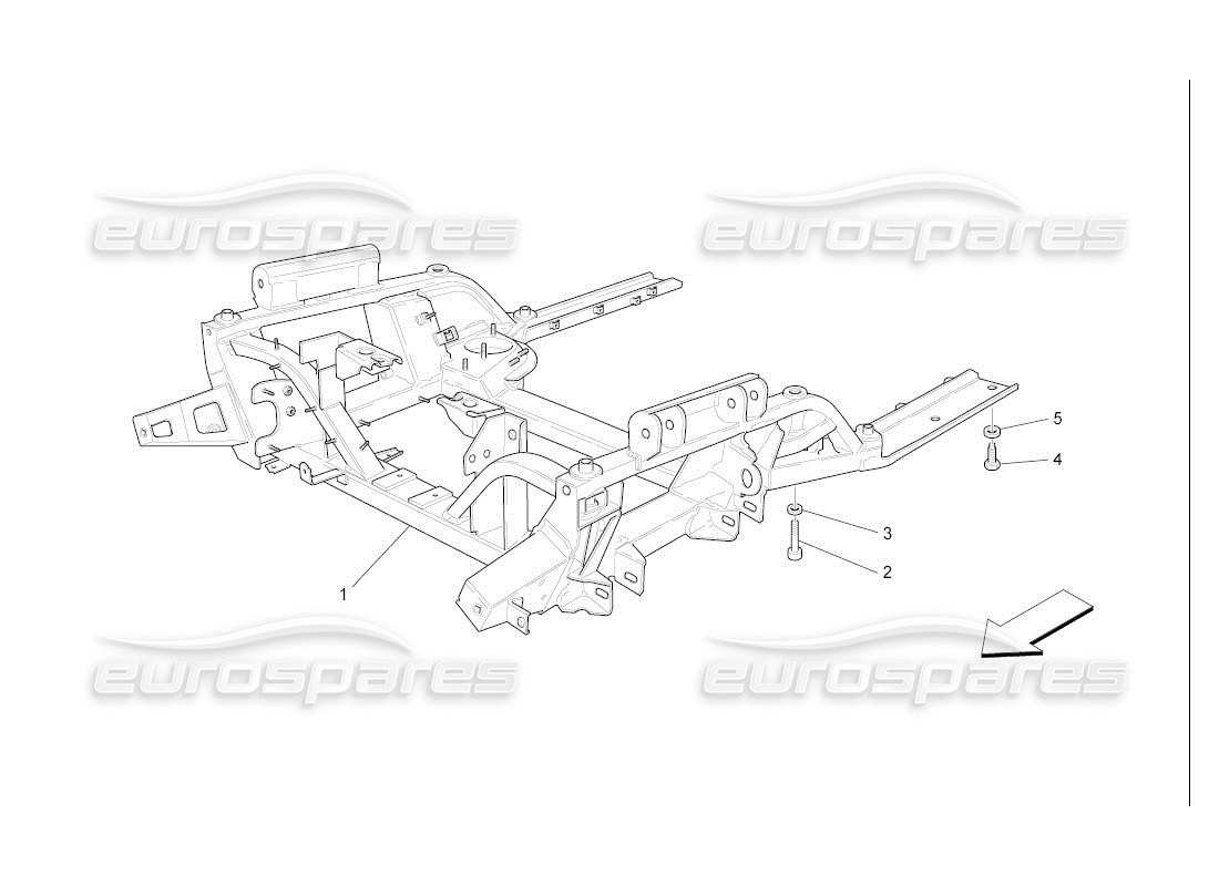 maserati qtp. (2007) 4.2 auto front underchassis parts diagram