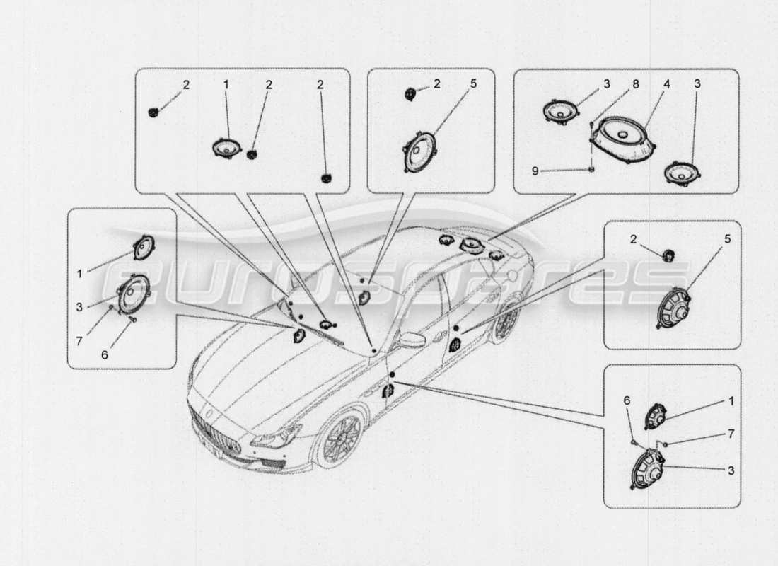 maserati qtp. v8 3.8 530bhp auto 2015 it system part diagram