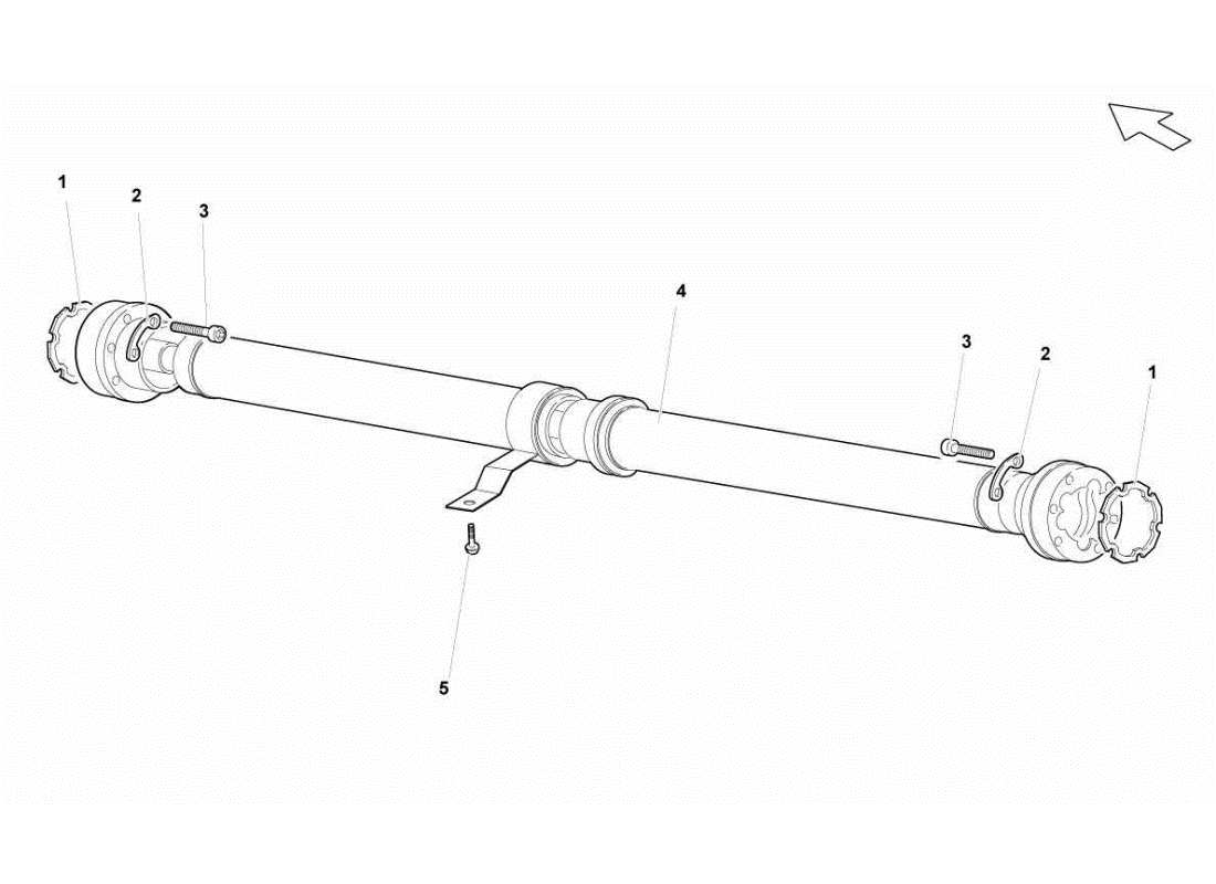 LAMBORGHINI GALLARDO STS II SC PROPELLER SHAFT PART DIAGRAM lamborghini gallardo sts ii sc propeller shaft part diagram