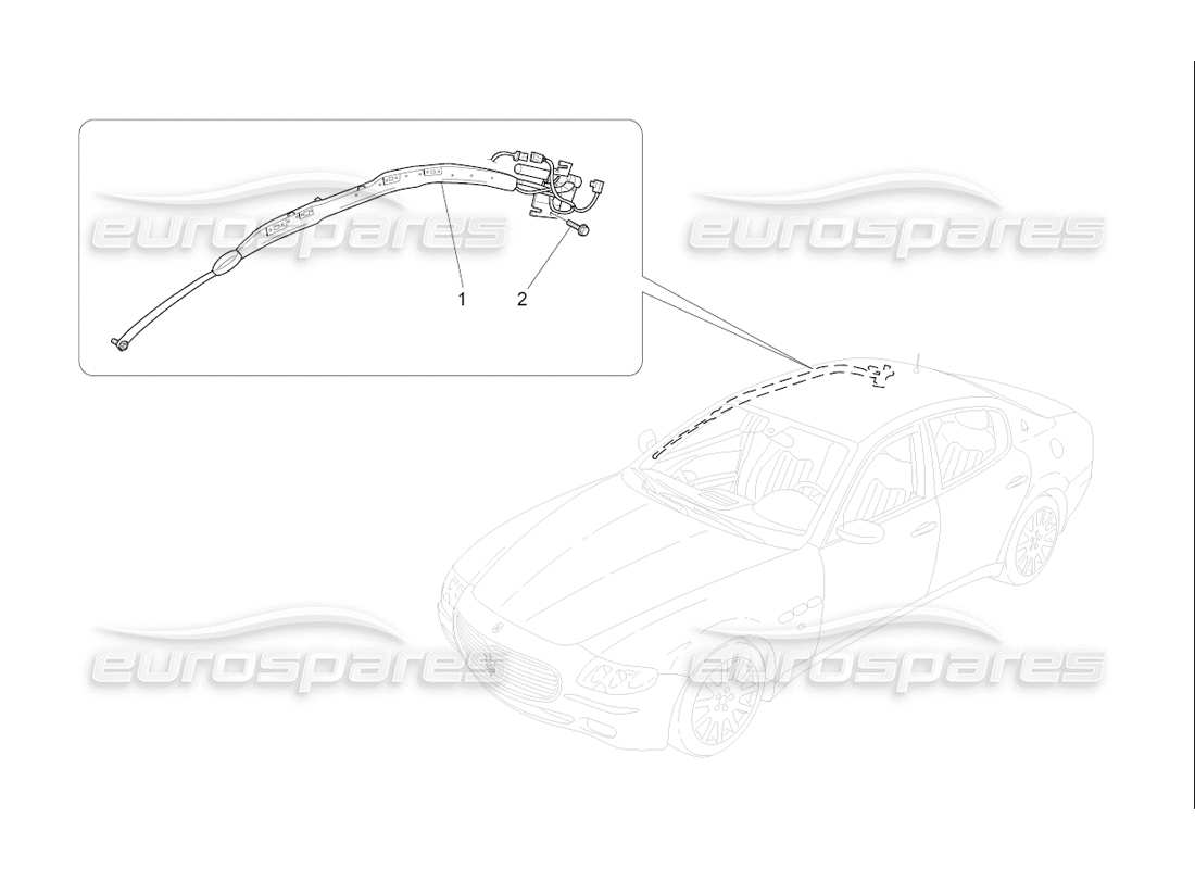 maserati qtp. (2006) 4.2 f1 window bag system part diagram