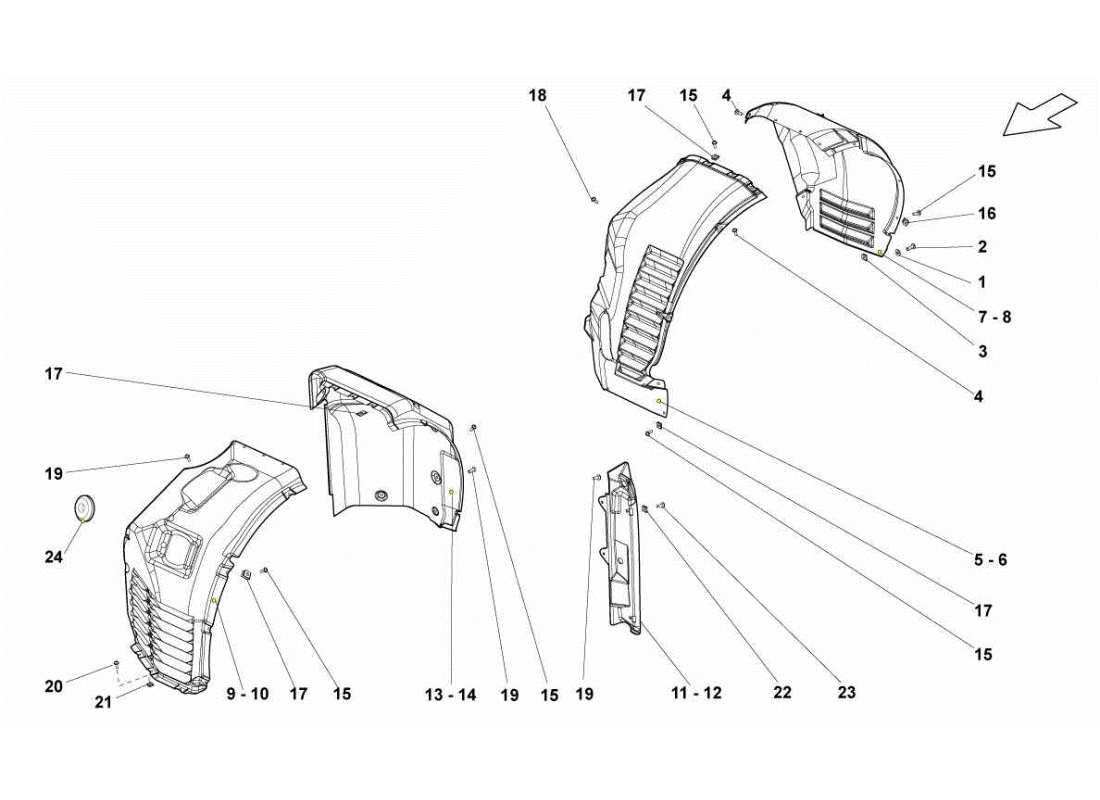 LAMBORGHINI GALLARDO STS II SC WHEELHOUSE PART DIAGRAM lamborghini gallardo sts ii sc wheelhouse part diagram
