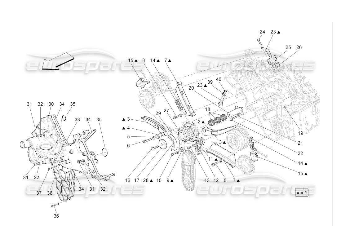 maserati qtp. (2007) 4.2 auto timing parts diagram