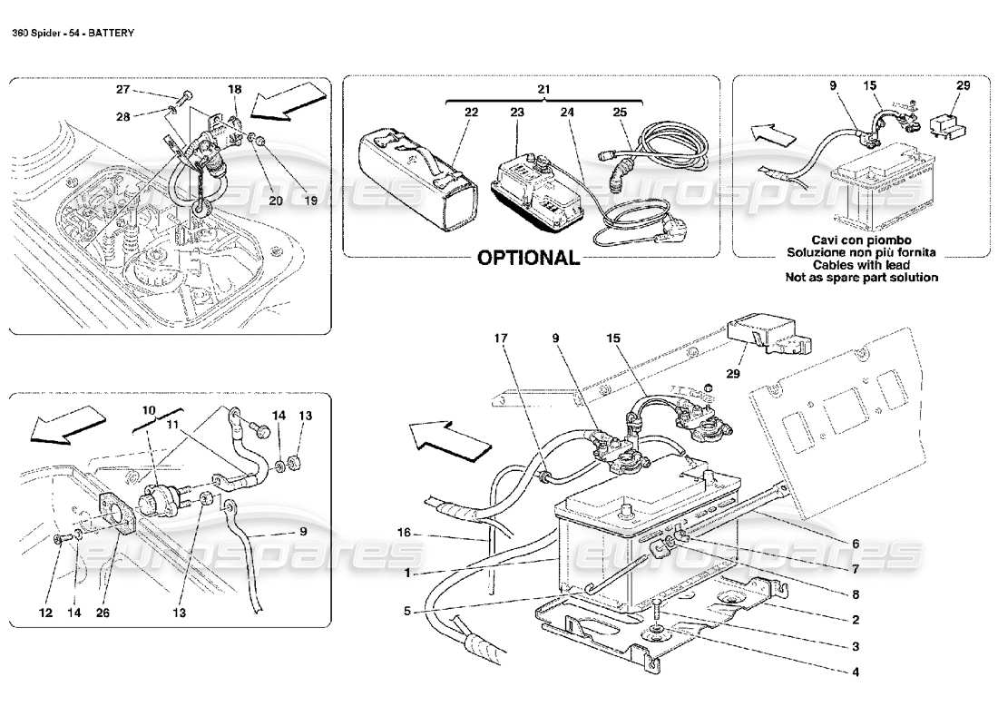 FERRARI 360 SPIDER BATTERY PART DIAGRAM ferrari 360 spider battery part diagram