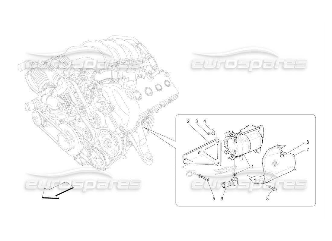 maserati qtp. (2007) 4.2 auto electronic control: engine ignition parts diagram