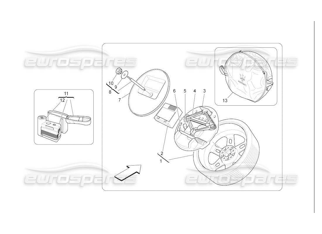 maserati qtp. (2007) 4.2 auto accessories provided parts diagram
