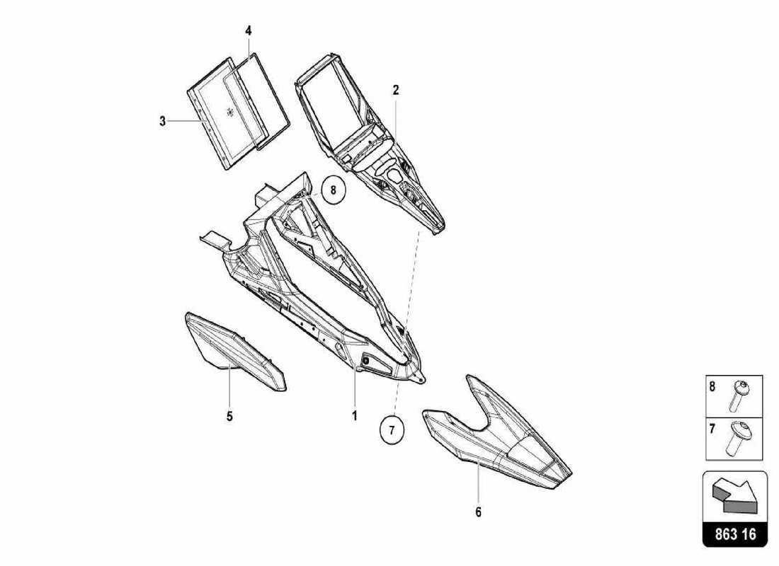 lamborghini centenario spider switch unit parts diagram