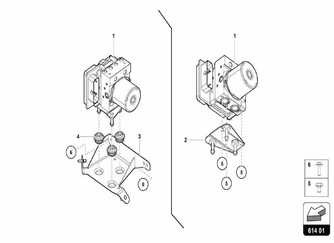 lamborghini centenario spider abs unit with control unit parts diagram