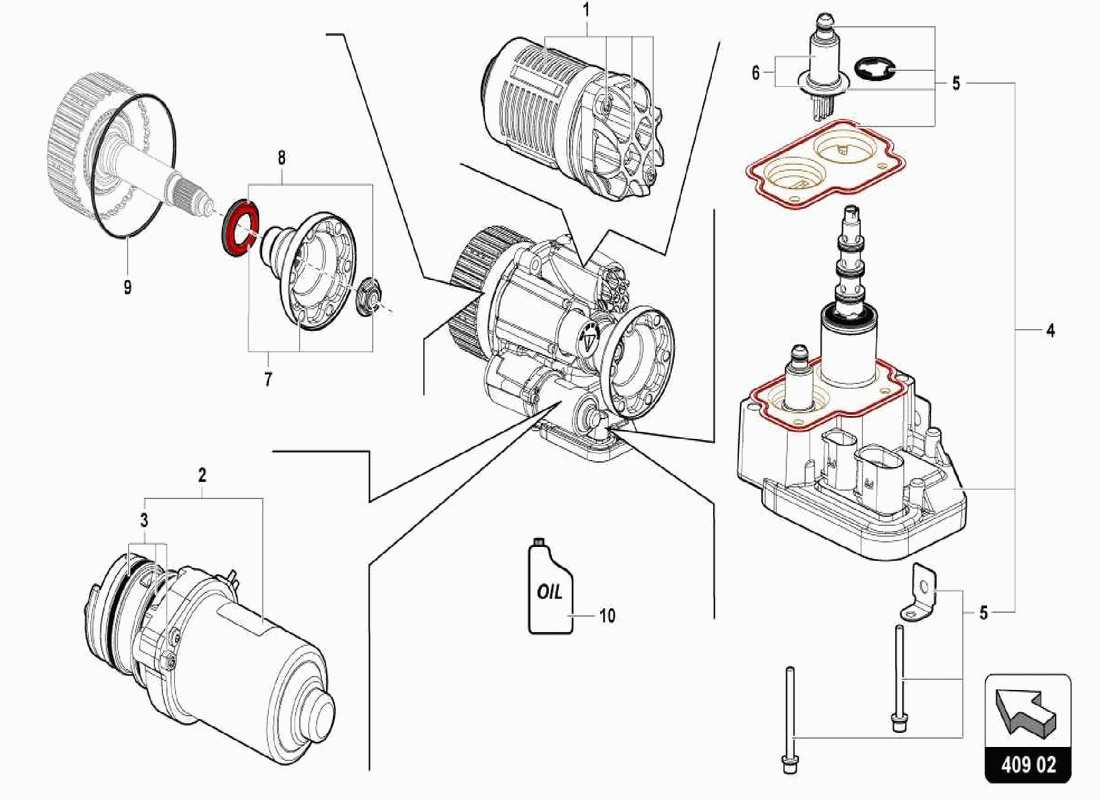 lamborghini centenario spider front axle differential parts diagram