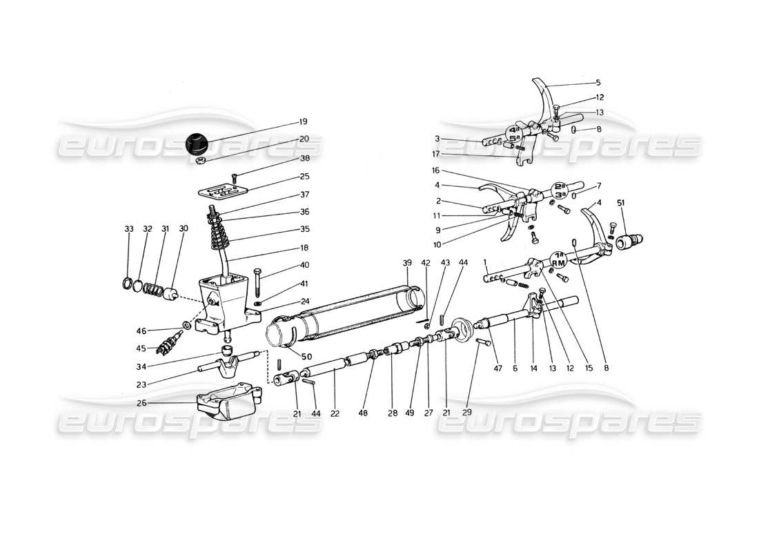 a part diagram from the ferrari 365 gt4 berlinetta boxer parts catalogue