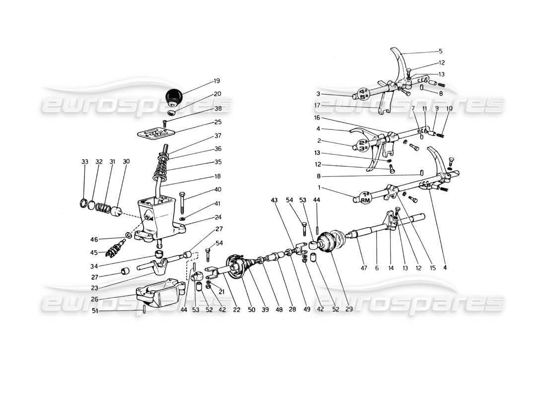 a part diagram from the ferrari 330 and 365 parts catalogue