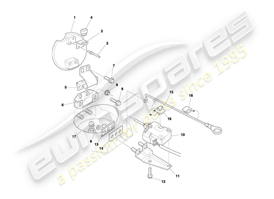 a part diagram from the aston martin db7 parts catalogue