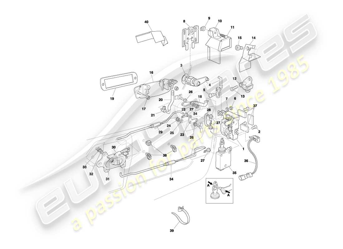 a part diagram from the aston martin db7 parts catalogue
