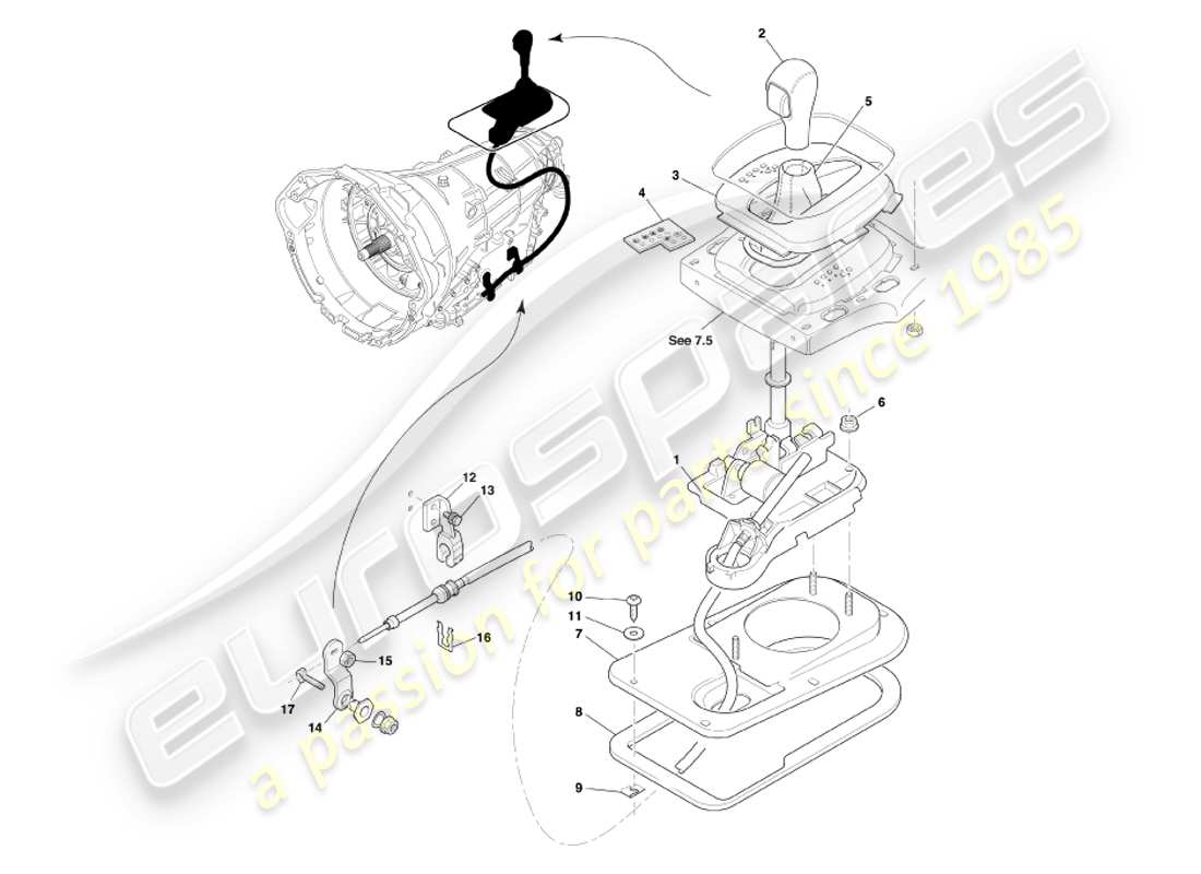 a part diagram from the aston martin db7 vantage (2002) parts catalogue