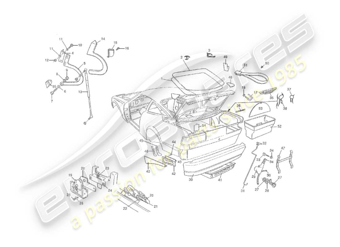 a part diagram from the aston martin v8 virage (1999) parts catalogue