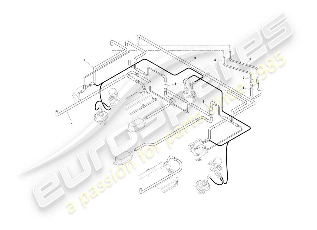 a part diagram from the aston martin db7 parts catalogue
