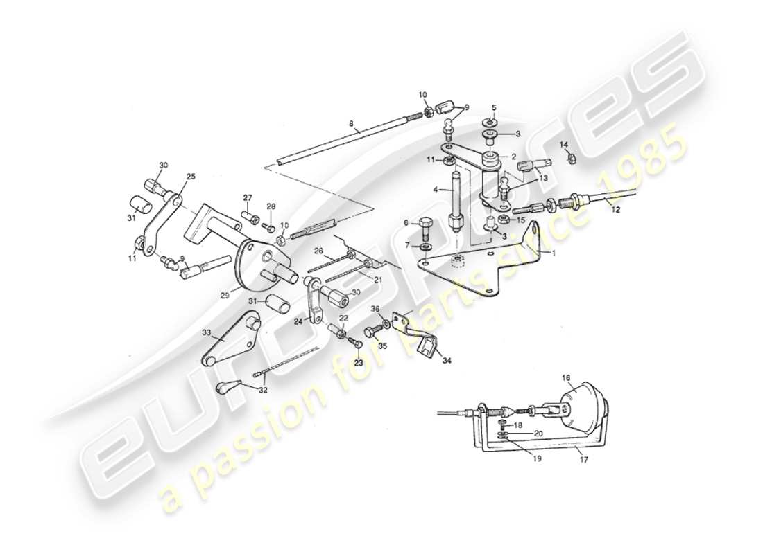 a part diagram from the aston martin v8 virage parts catalogue
