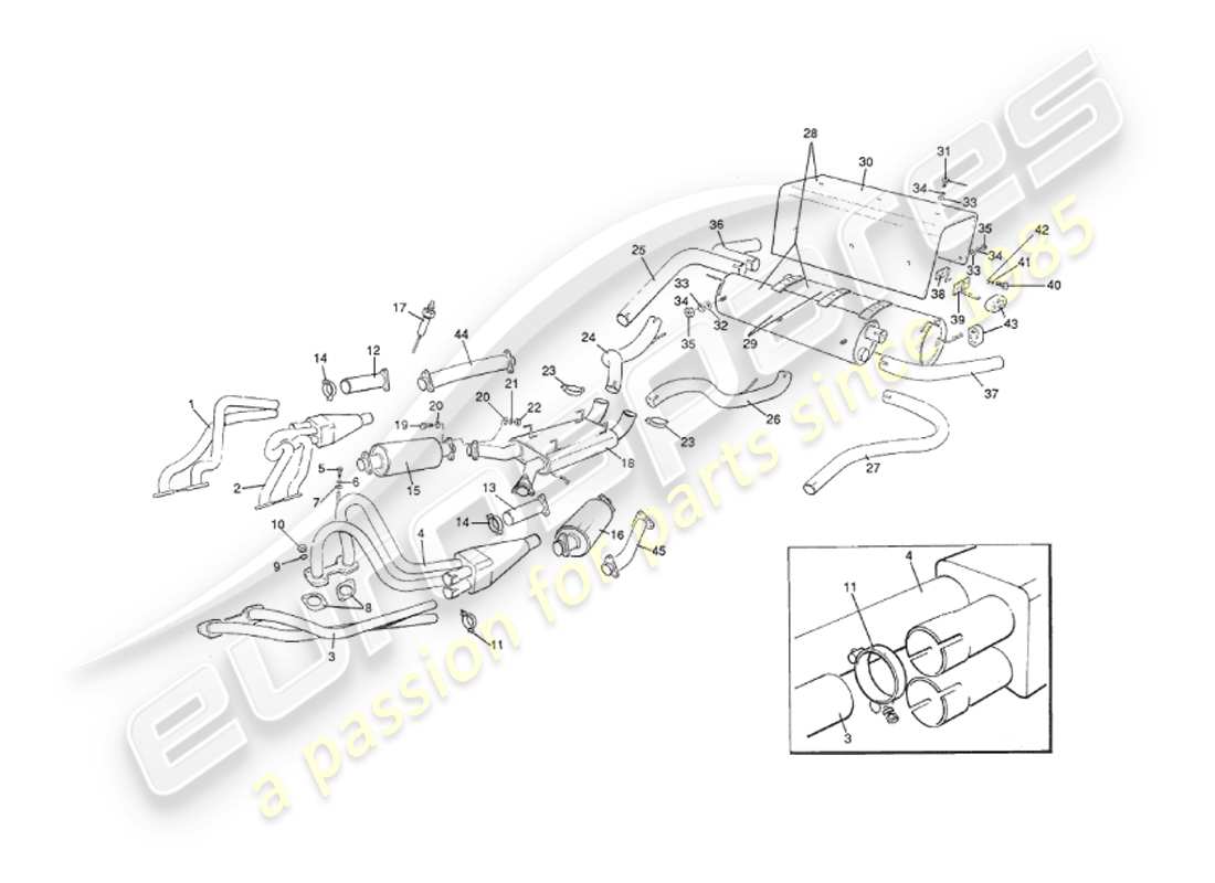a part diagram from the aston martin v8 virage parts catalogue