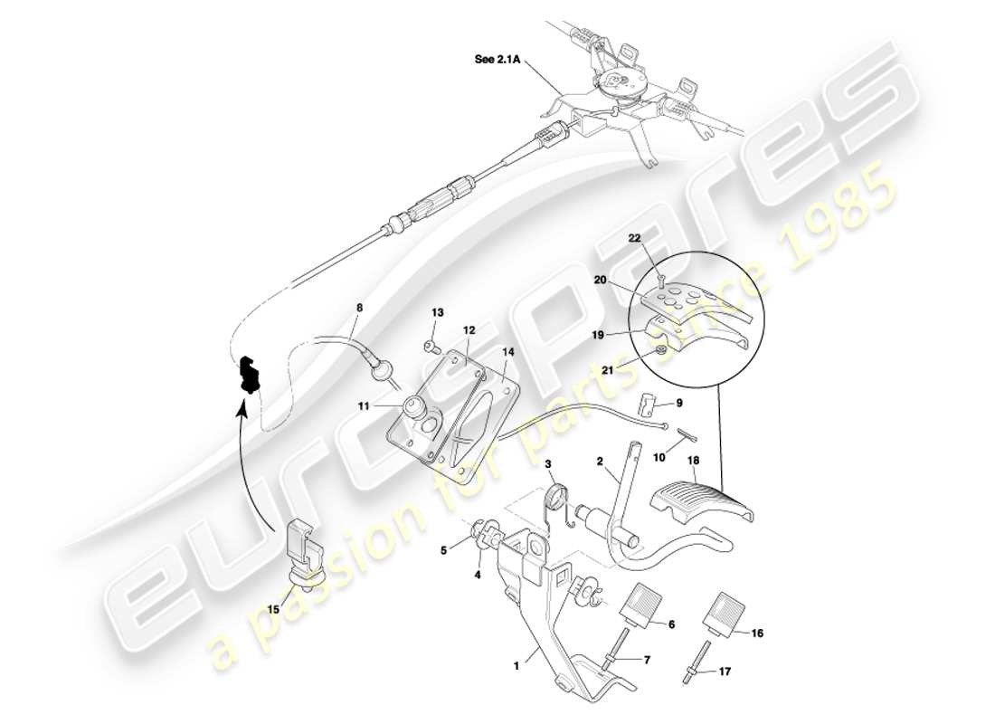 a part diagram from the aston martin db7 parts catalogue