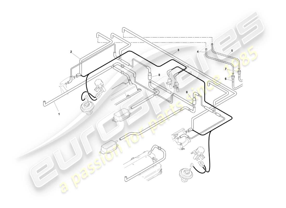 a part diagram from the aston martin db7 vantage (2004) parts catalogue