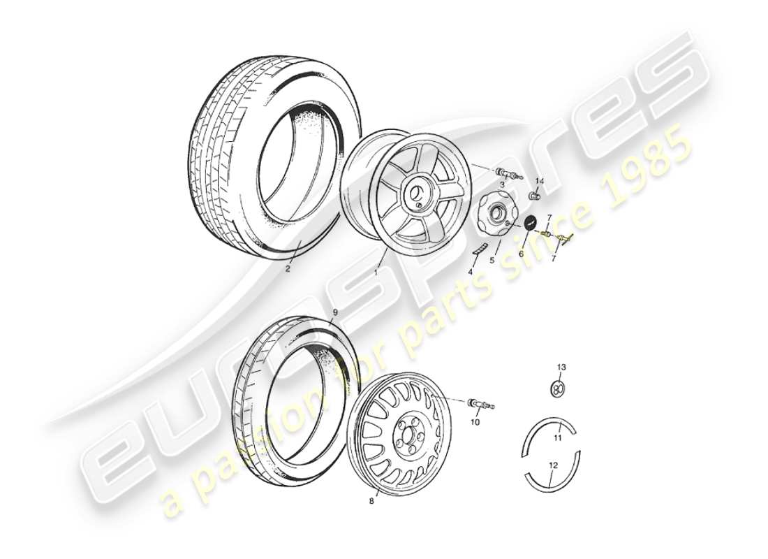 a part diagram from the aston martin v8 virage (2000) parts catalogue