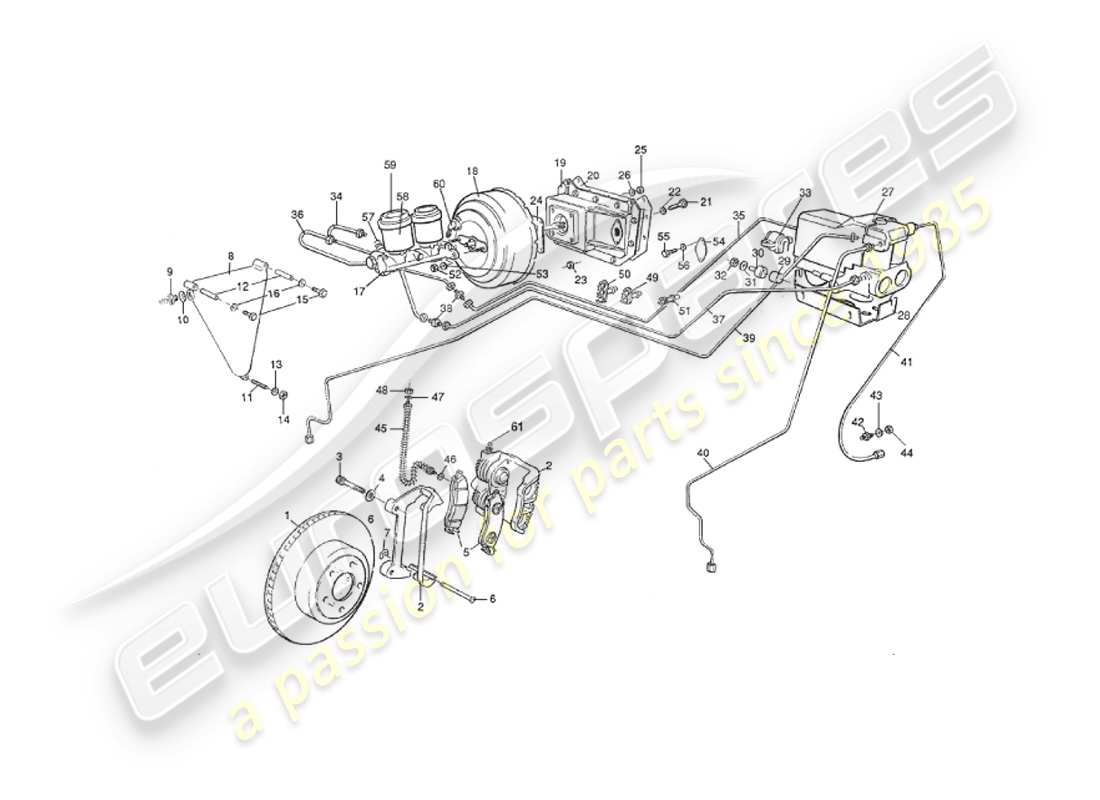 a part diagram from the aston martin v8 virage parts catalogue