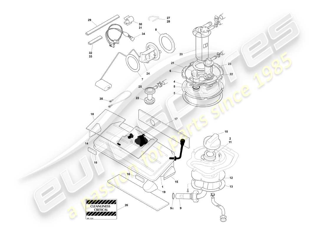 VIEW PARTS DIAGRAMS FROM THE ASTON MARTIN DB7 PARTS CATALOGUE a part diagram from the aston martin db7 parts catalogue