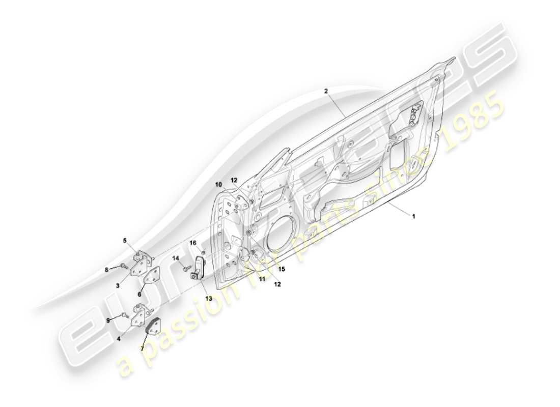 a part diagram from the aston martin vanquish (2003) parts catalogue