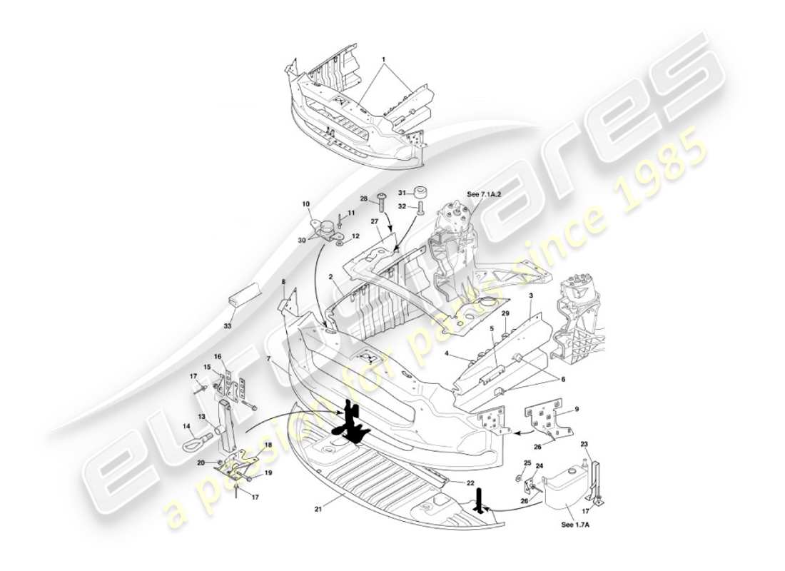 a part diagram from the aston martin vanquish (2004) parts catalogue
