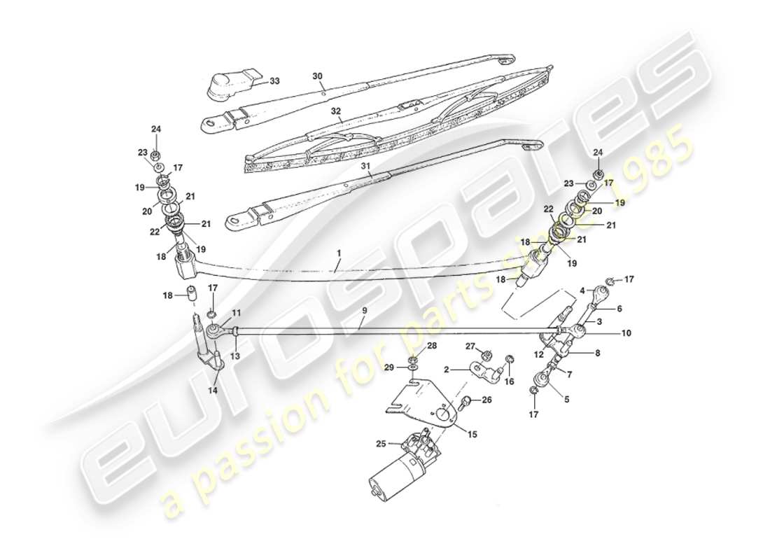 a part diagram from the aston martin v8 virage parts catalogue