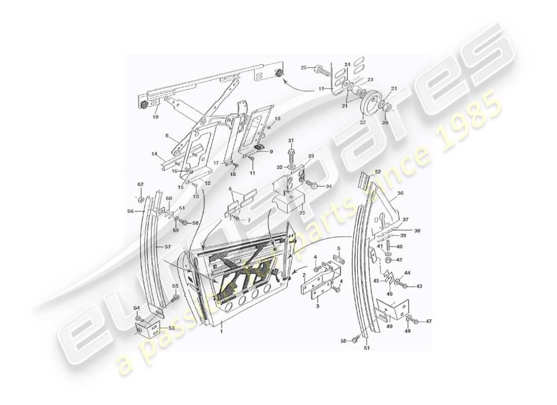 a part diagram from the aston martin v8 virage parts catalogue