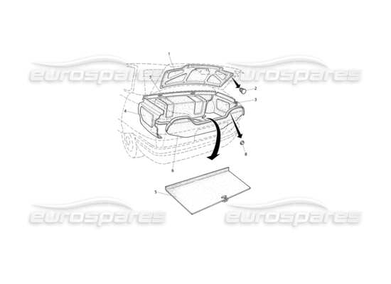 a part diagram from the maserati quattroporte (1996-2001) parts catalogue