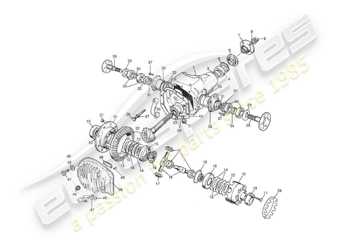 a part diagram from the aston martin v8 virage parts catalogue