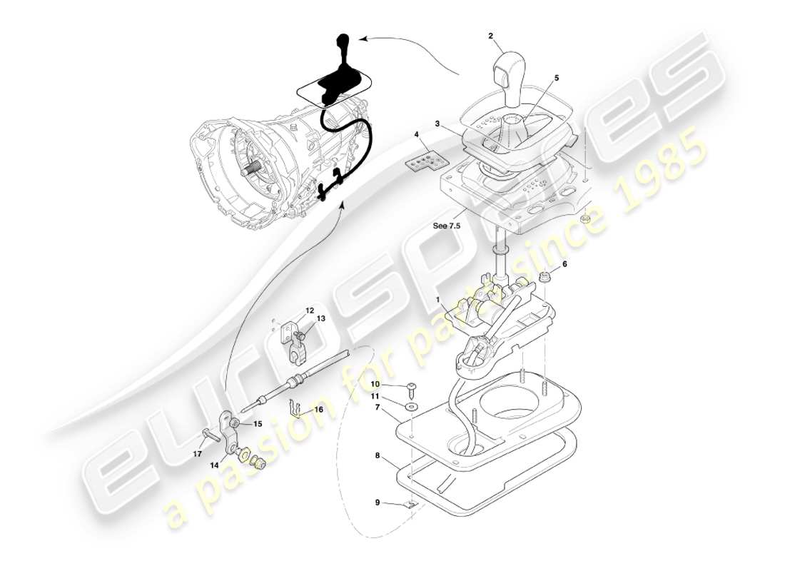 a part diagram from the aston martin db7 vantage (1999) parts catalogue