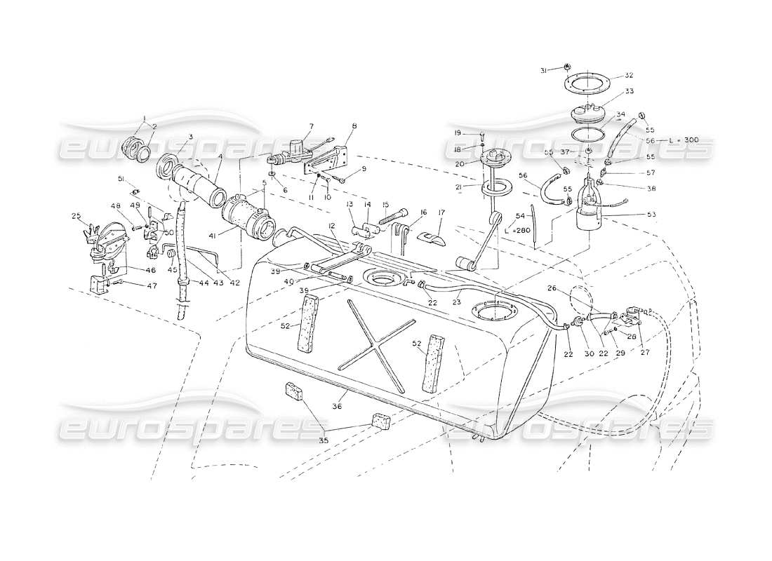 a part diagram from the maserati shamal parts catalogue