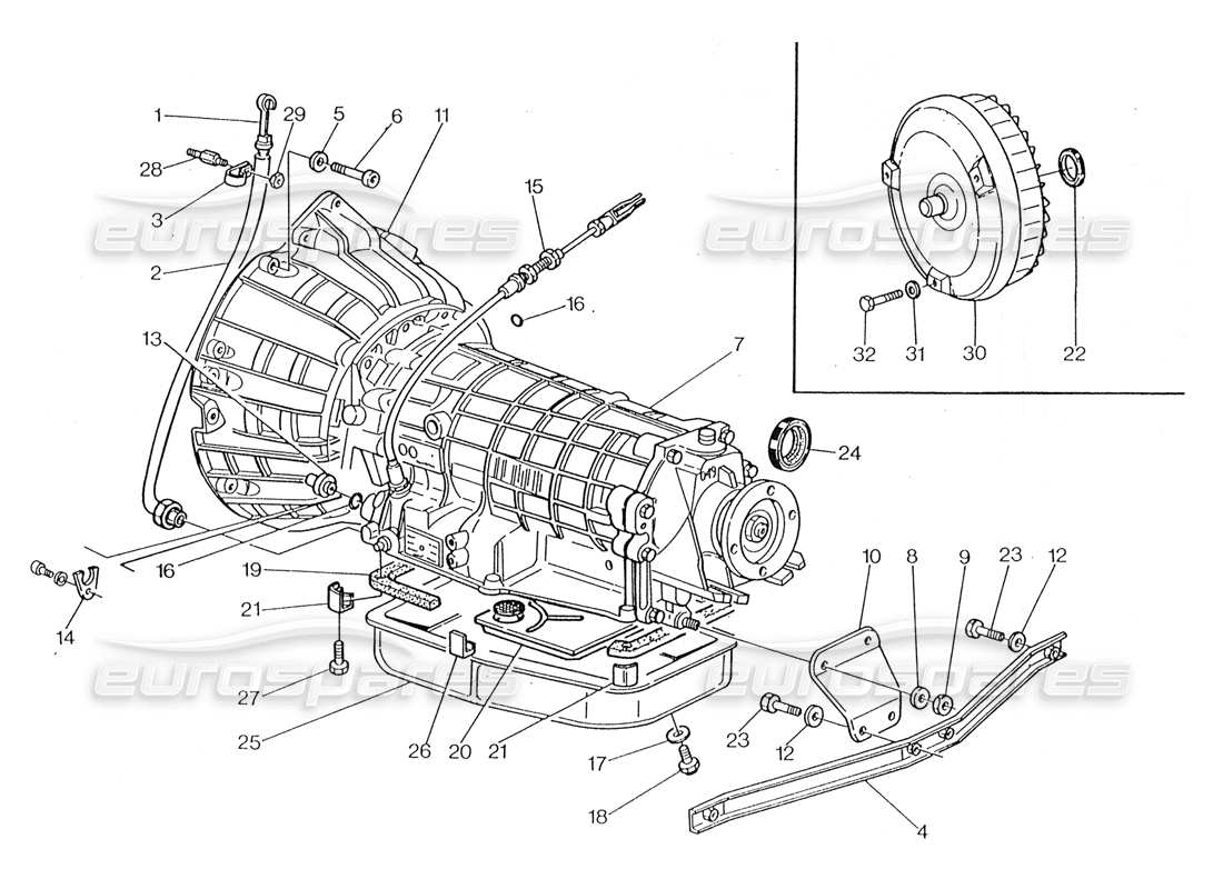 a part diagram from the maserati biturbo (1983-1995) parts catalogue