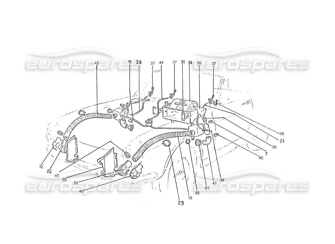 a part diagram from the ferrari 275 (pininfarina coachwork) parts catalogue